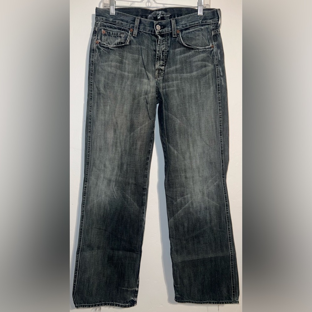 7 For All Mankind Jeans Relaxed Straight Leg Casual Button Up 31/32
